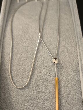 Skagen Stainless Steel Two-Tone Slider Pendant Necklace - Gold & Silver